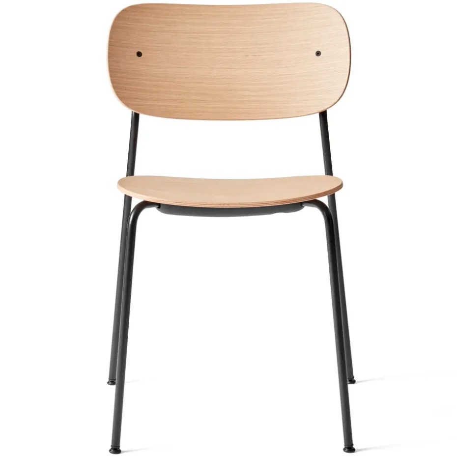 Silla de comedor con patas negras Co , Roble