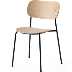 Silla de comedor con patas negras Co , Roble