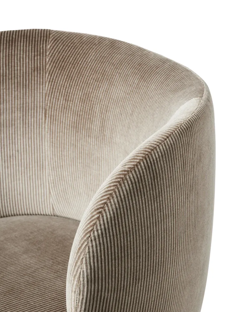 Silla de comedor con ruedas Rico Devoré Velvet, Flint Grey