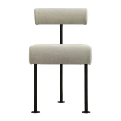 Silla de comedor Hiro, Black frame-Sand