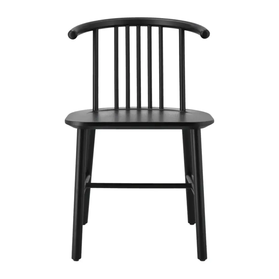 Silla de comedor VIOR, Roble lacado en negro
