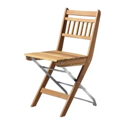 Silla de exterior M23 Lilleø, Teak-acero inoxidable