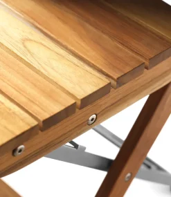 Silla de exterior M23 Lilleø, Teak-acero inoxidable