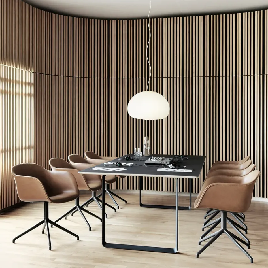 Silla de oficina Fiber armchair swivel base with return, Dusty green, verde stativ