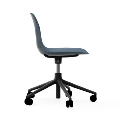 Silla de oficina Form chair swivel 5W, Azul, aluminio negro, ruedas