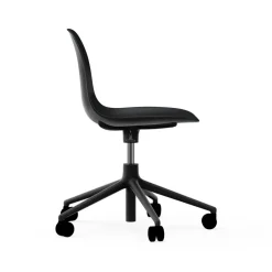 Silla de oficina Form chair swivel 5W, Negro, aluminio negro, ruedas