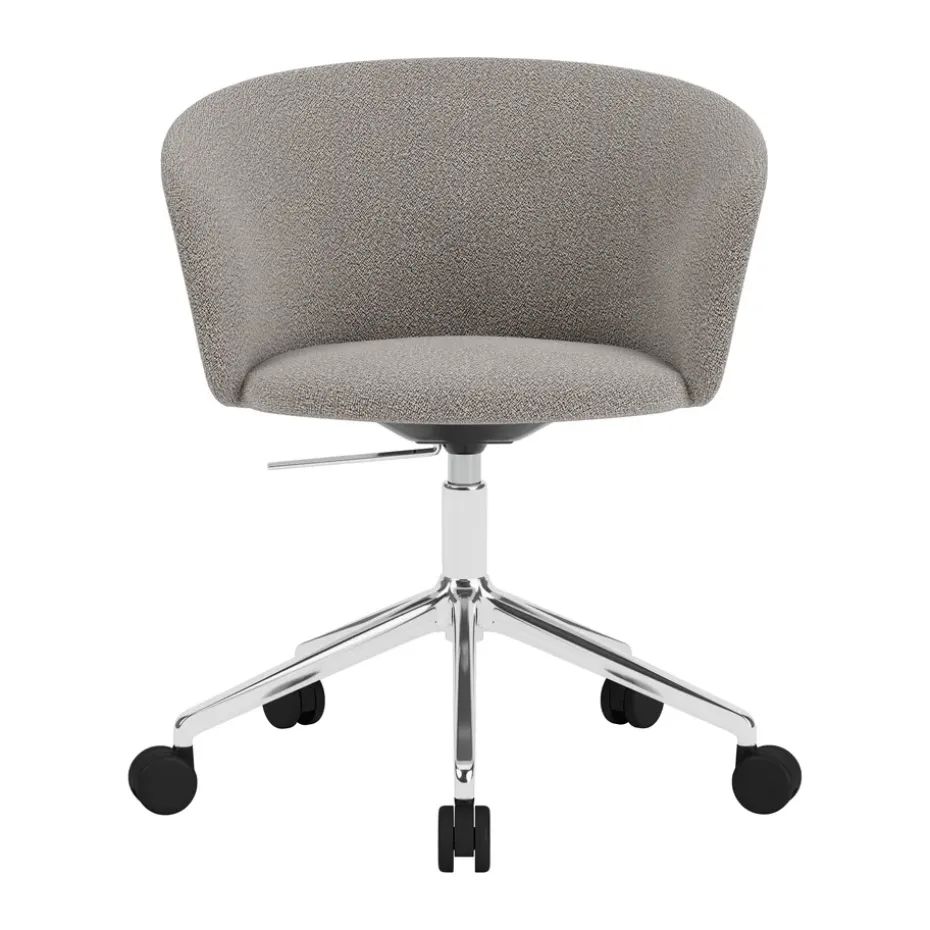 Silla de oficina Kendo Swivel con 5 ruedas, Porcelain-polished aluminium