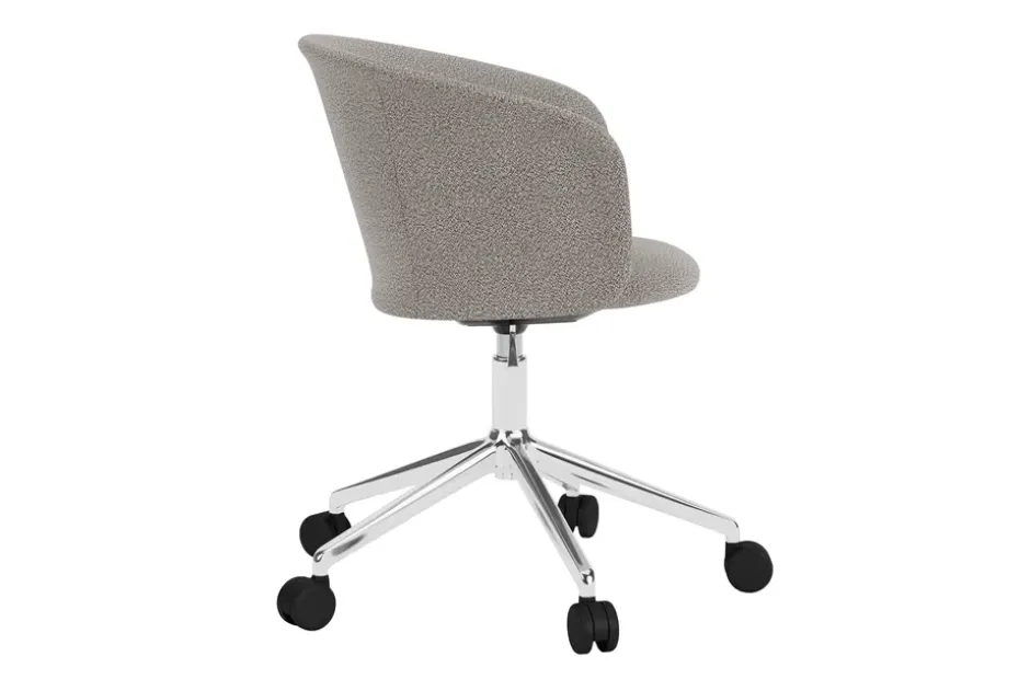 Silla de oficina Kendo Swivel con 5 ruedas, Porcelain-polished aluminium
