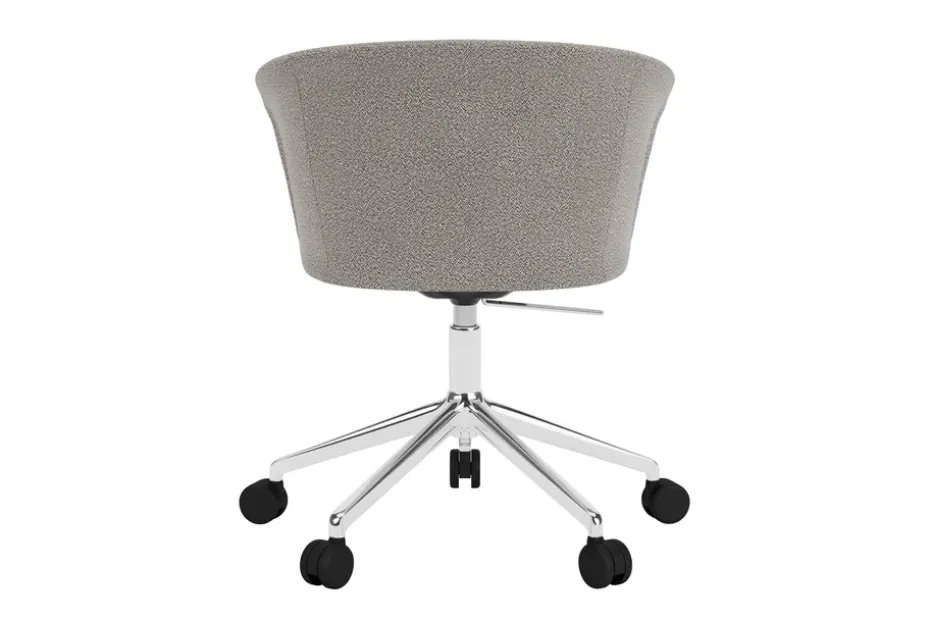 Silla de oficina Kendo Swivel con 5 ruedas, Porcelain-polished aluminium