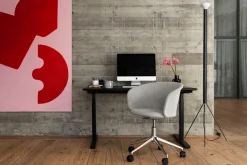 Silla de oficina Kendo Swivel con 5 ruedas, Porcelain-polished aluminium