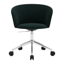 Silla de oficina Kendo Swivel con 5 ruedas, Pine-polished aluminium