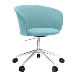 Silla de oficina Kendo Swivel con 5 ruedas, Icicle-polished aluminium
