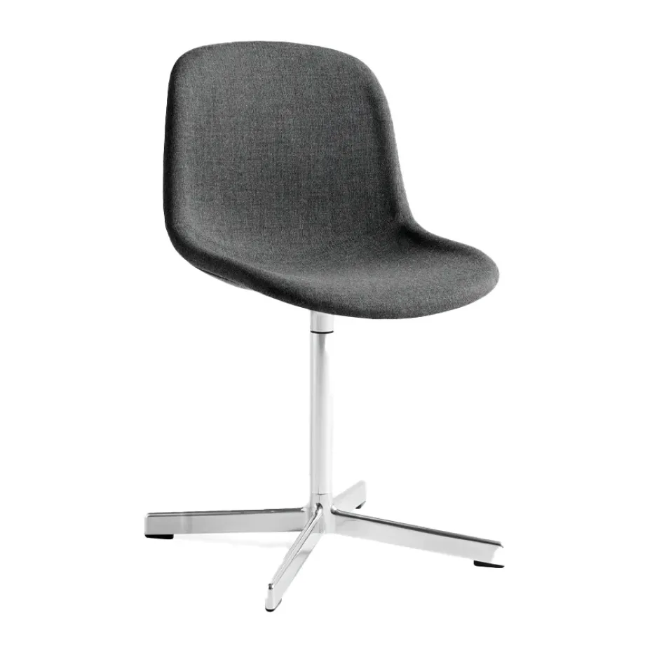 Silla de oficina Neu 10 Upholstery, remix 163 grey, base giratoria de aluminio
