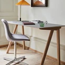 Silla de oficina Neu 10 Upholstery, remix 163 grey, base giratoria de aluminio