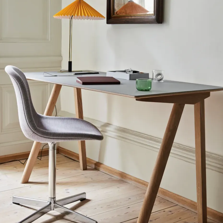 Silla de oficina Neu 10 Upholstery, remix 163 grey, base giratoria de aluminio