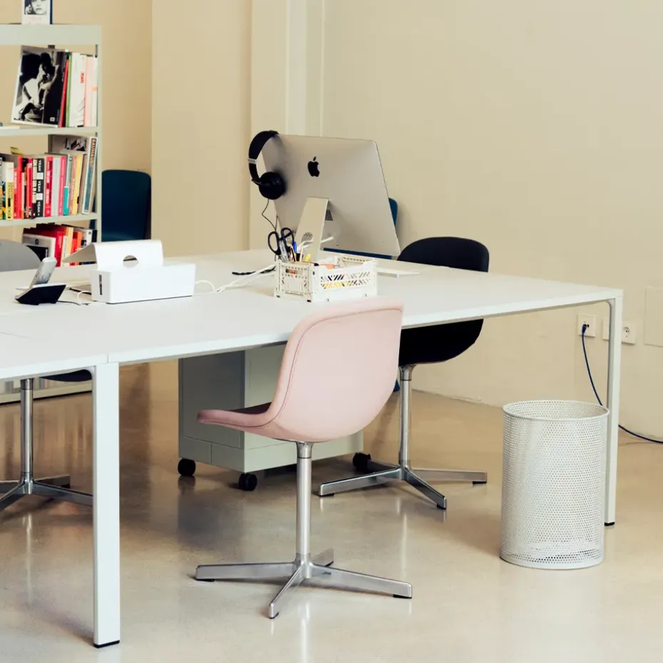 Silla de oficina Neu 10 Upholstery, remix 163 grey, base giratoria de aluminio