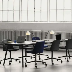 Silla de oficina Rely HW23, Tela hallingdal 224 peanut, bronserat stativ