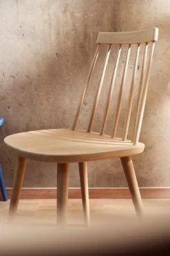 Silla de roble Pinnockio, Barniz mate claro