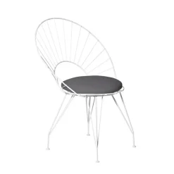 Silla Desirée, Negro/marrón, base blanca