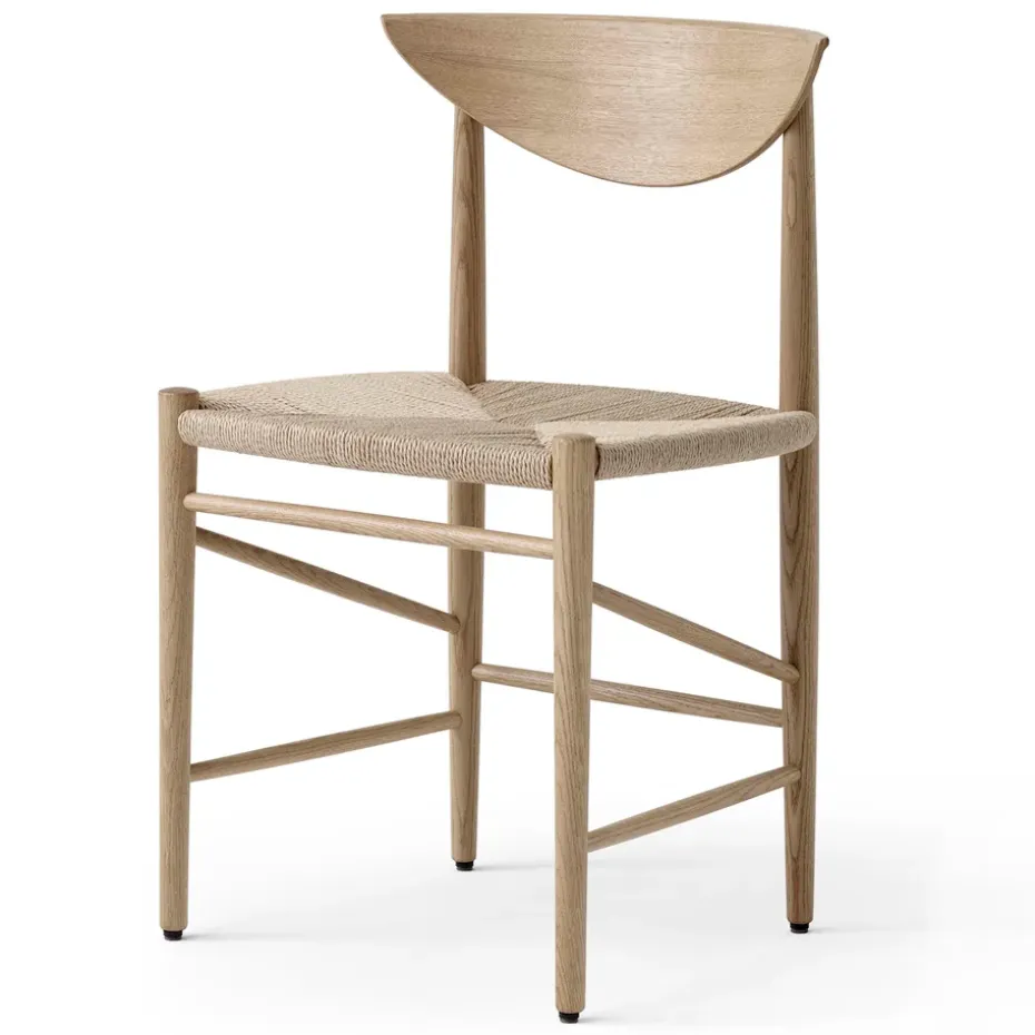 Silla Drawn HM3, Roble barnizado blanco