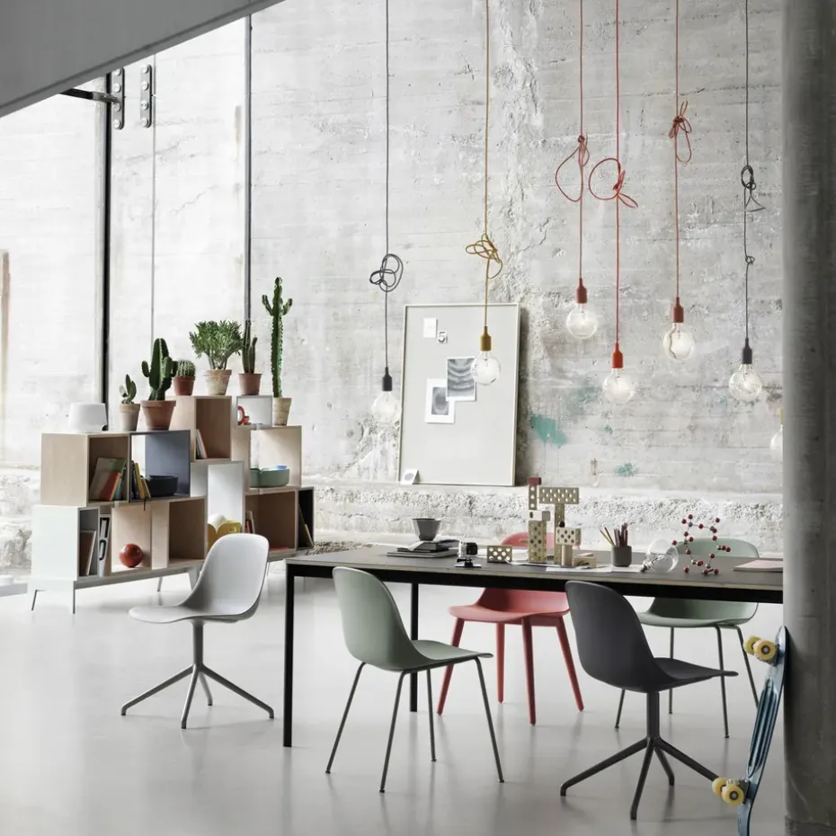 Silla Fiber side chair, dusty green