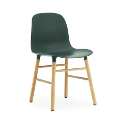 Silla Form, Green, patas de roble