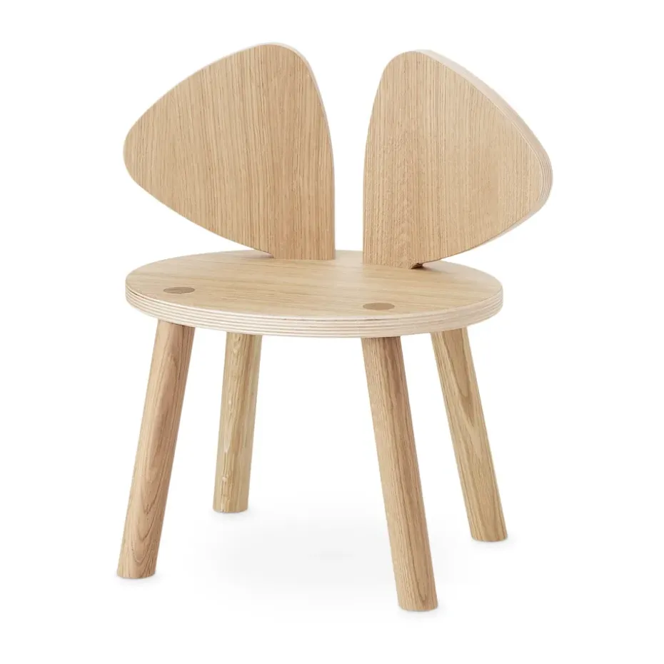Silla infantil Mouse Chair, Roble