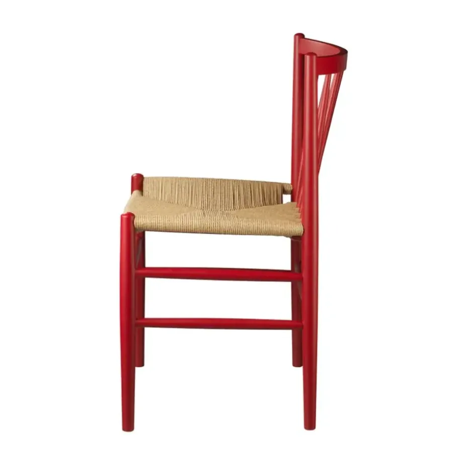 Silla J80, Beech-paper cord rojo rubí