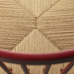 Silla J80, Beech-paper cord rojo rubí