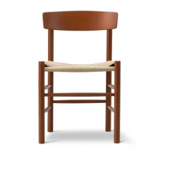 Silla J39, Herritage red-trenzado natural