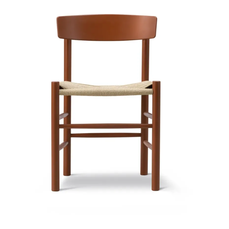 Silla J39, Herritage red-trenzado natural