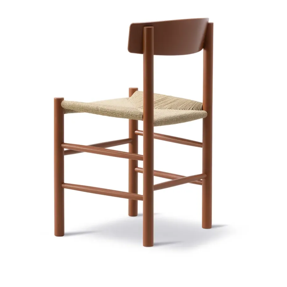 Silla J39, Herritage red-trenzado natural