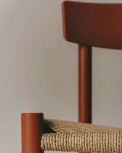 Silla J39, Herritage red-trenzado natural