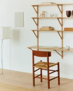 Silla J39, Herritage red-trenzado natural