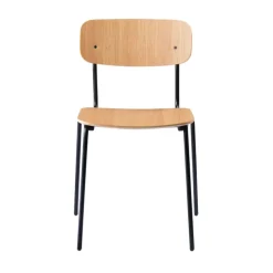 Silla J182 Holmen , Chapa de roble - patas negras