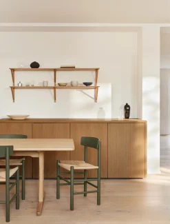 Silla J39, Khaki green-trenzado natural