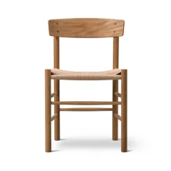 Silla J39, Roble aceitado - trenzado natural