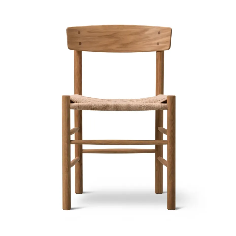 Silla J39, Roble aceitado - trenzado natural