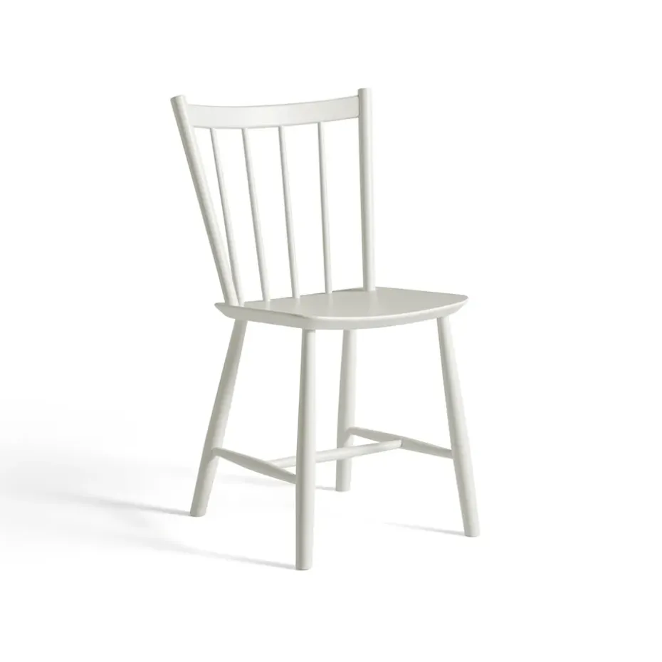 Silla J41, White lacquered beech