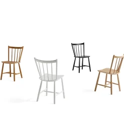 Silla J41, White lacquered beech