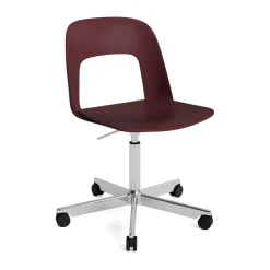 Silla Layout Chair 141, Bordeaux-aluminio pulido