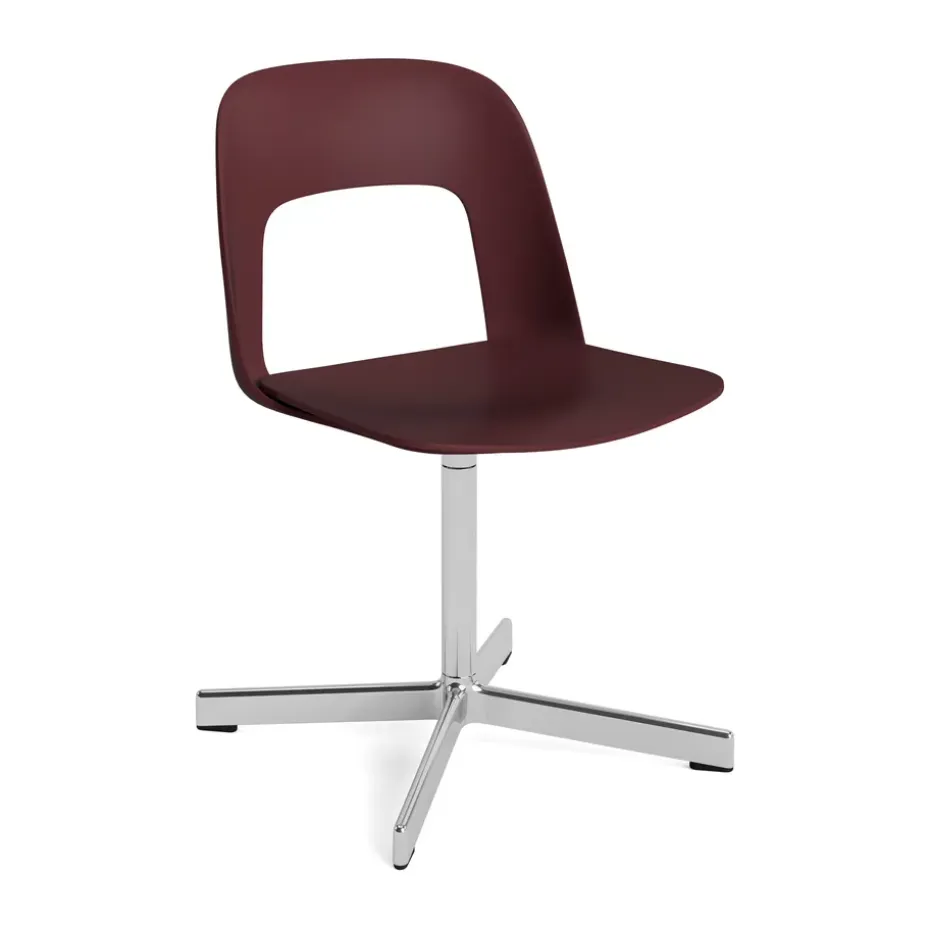 Silla Layout Chair 131, Bordeaux-aluminio pulido
