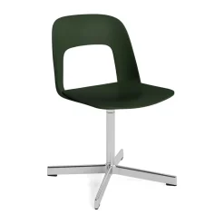 Silla Layout Chair 131, Bottle green-aluminio pulido