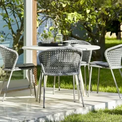 Silla Lean, Light grey, Cane-Line french weave