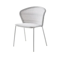 Silla Lean, White grey, Cane-Line weave