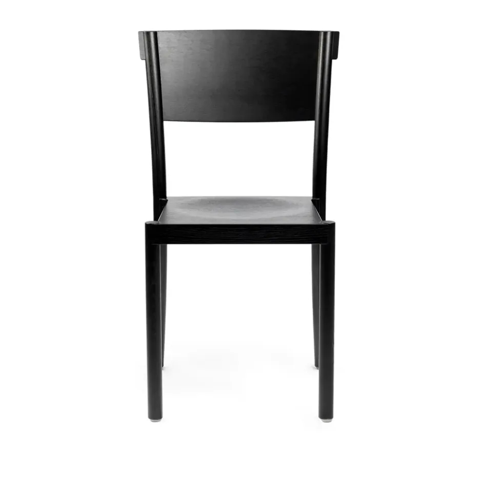 Silla Light & Easy, Fresno-teñido negro-asiento chapado