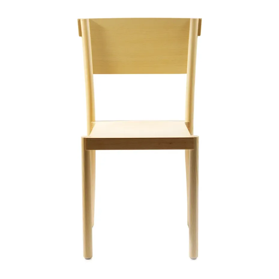 Silla Light & Easy, Fresno-white-asiento chapado