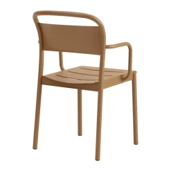 Silla Linear steel armchair, Burnt orange