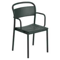 Silla Linear steel armchair, Dark green
