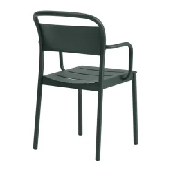 Silla Linear steel armchair, Dark green